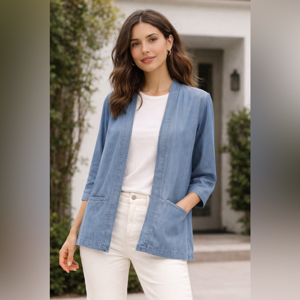 Bobeau Lightweight Tencel Blazer – Relaxed Everyday Layer